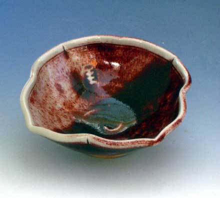 Porcelain Copper Red Bowl