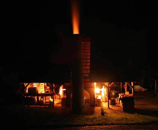 At night you can see the Dragon's tail flowing out of the chimney.