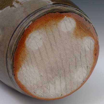 		Iron Green Celadon Wood Fired Vase, OLS-WF-210						 								 				