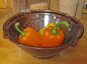 Temmoku Colander, large