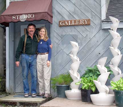 Robert & Christine welcome you to their pottery studio.