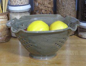 Iron Green Celadon Colander
