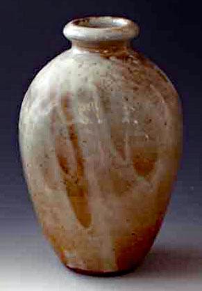 								 Shino Glazed, Wood Fired Vase, OLS-WF-1					
