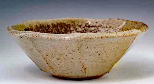 Shino Glazed Wood Fired Summer Tea Bowl, OLS-WF-212