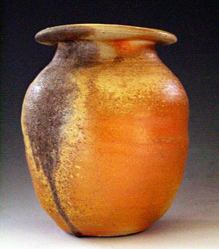 								 Natural Ash & Flame Flashed Wood Fired Vase, OLS-WF-97	