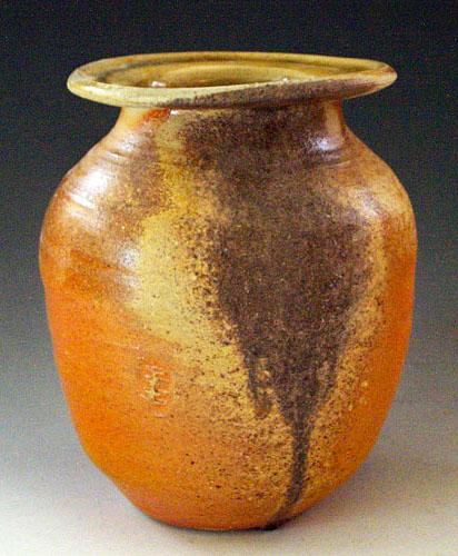 Natural Ash & Flame Flashed Wood Fired Vase, OLS-WF-97