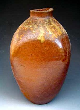 OLS-WF-8, Vase with Natural Ash on Shoulder