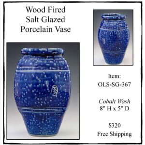 Salt Glazed Blue Vase – OLS-SG-367