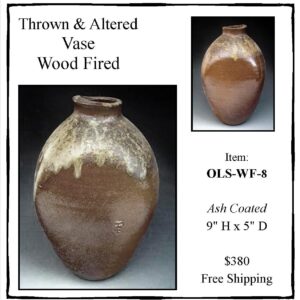 Wood Fired Ash Coated Vase – OLS-WF-8
