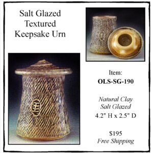 Salt Glazed Textured Keepsake Urn – OLS-SG-190