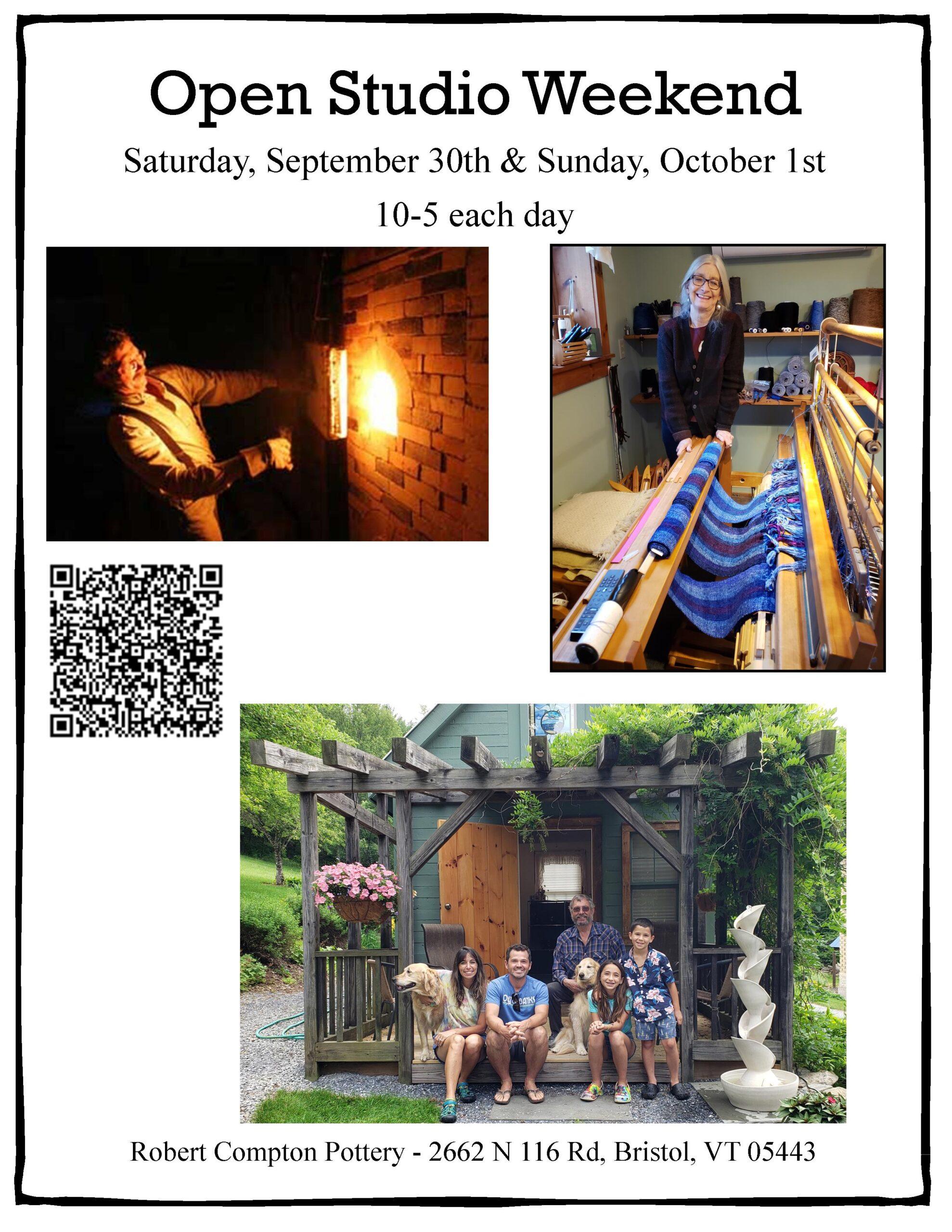 Open Studio Weekend, Saturday, September 30th & Sunday, October 1st, from 10-5 each day.