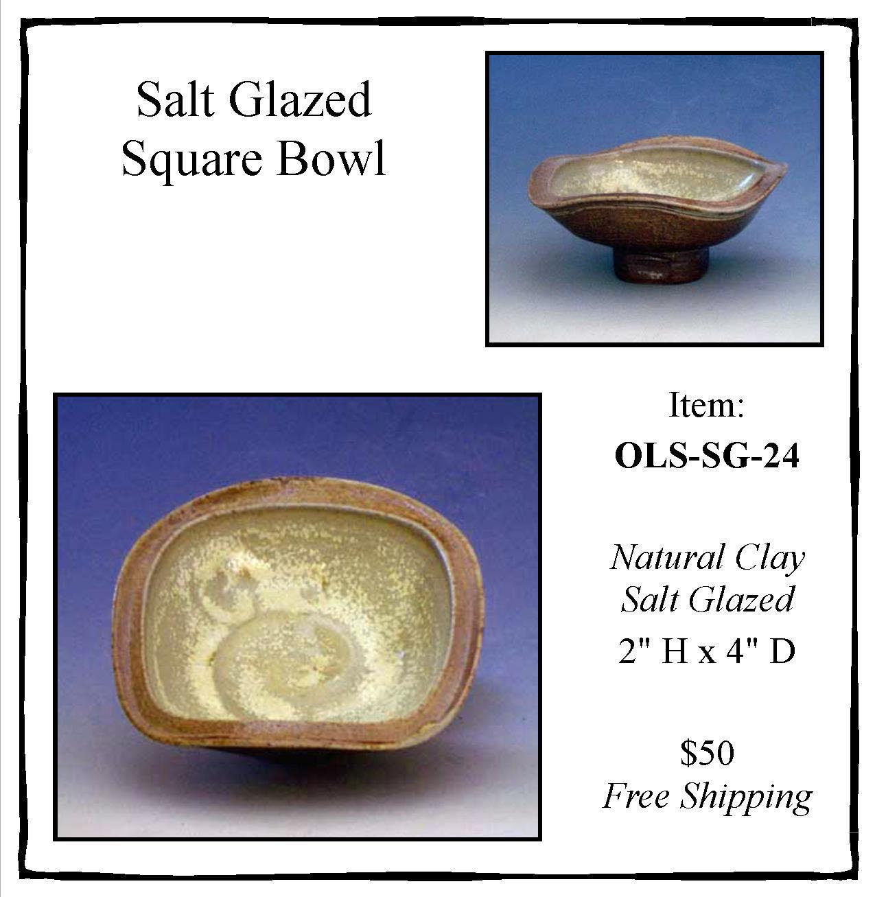 Salt-Glazed Square Bowl OLS-SG-24
