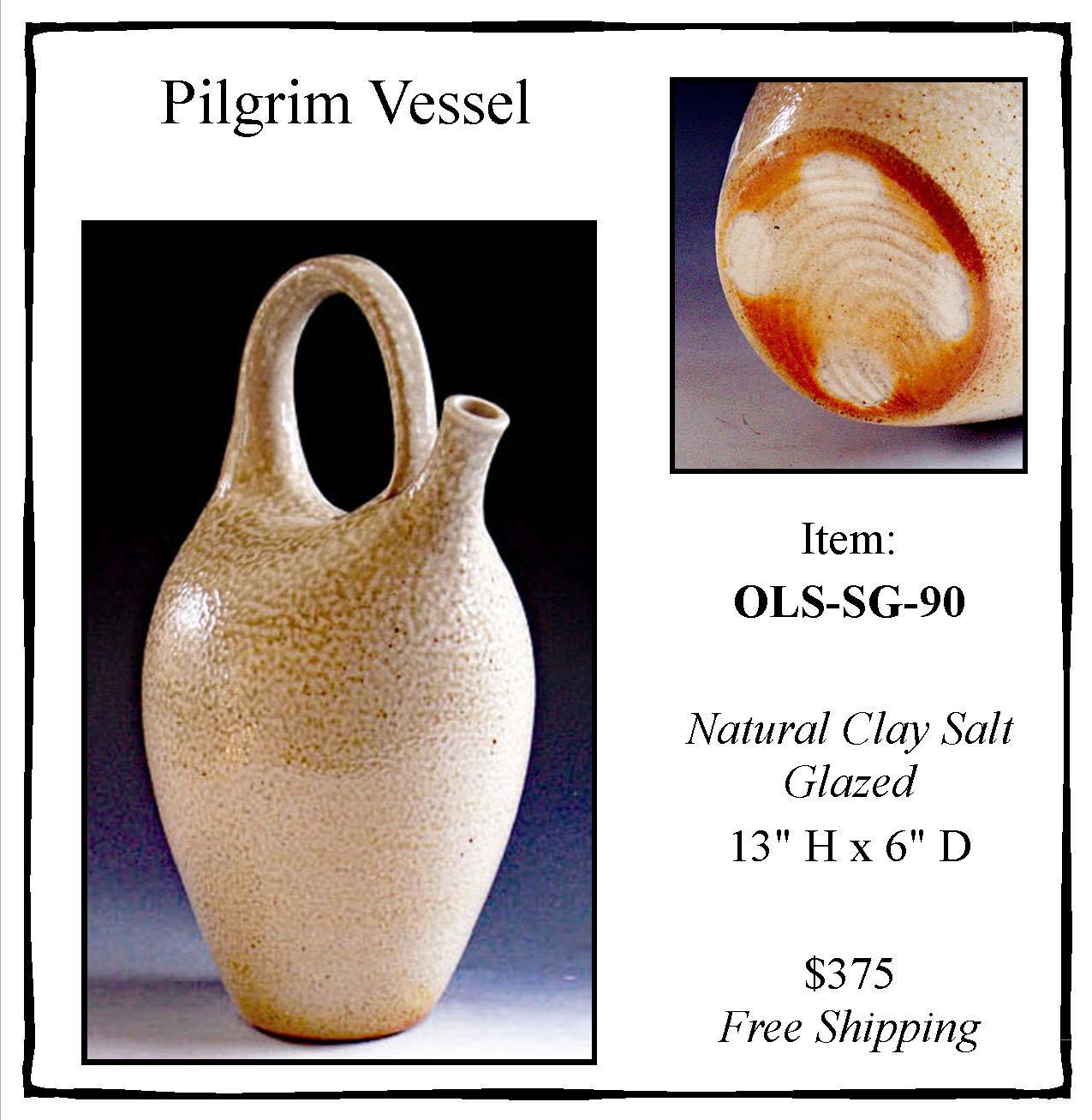Natural Clay Pilgrim Vessel, OLS-SG-90