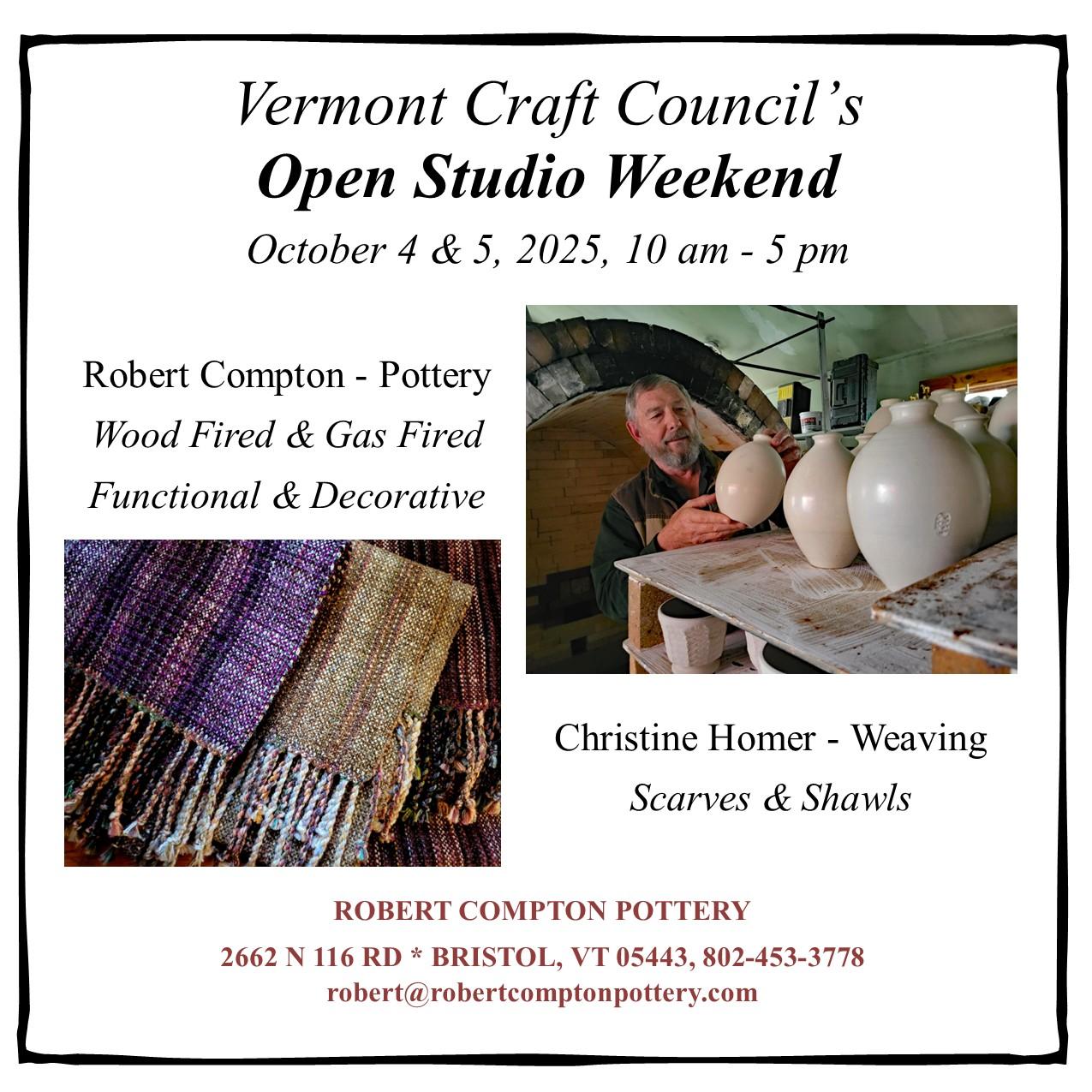 Open Studio Weekend at Robert Compton Pottery