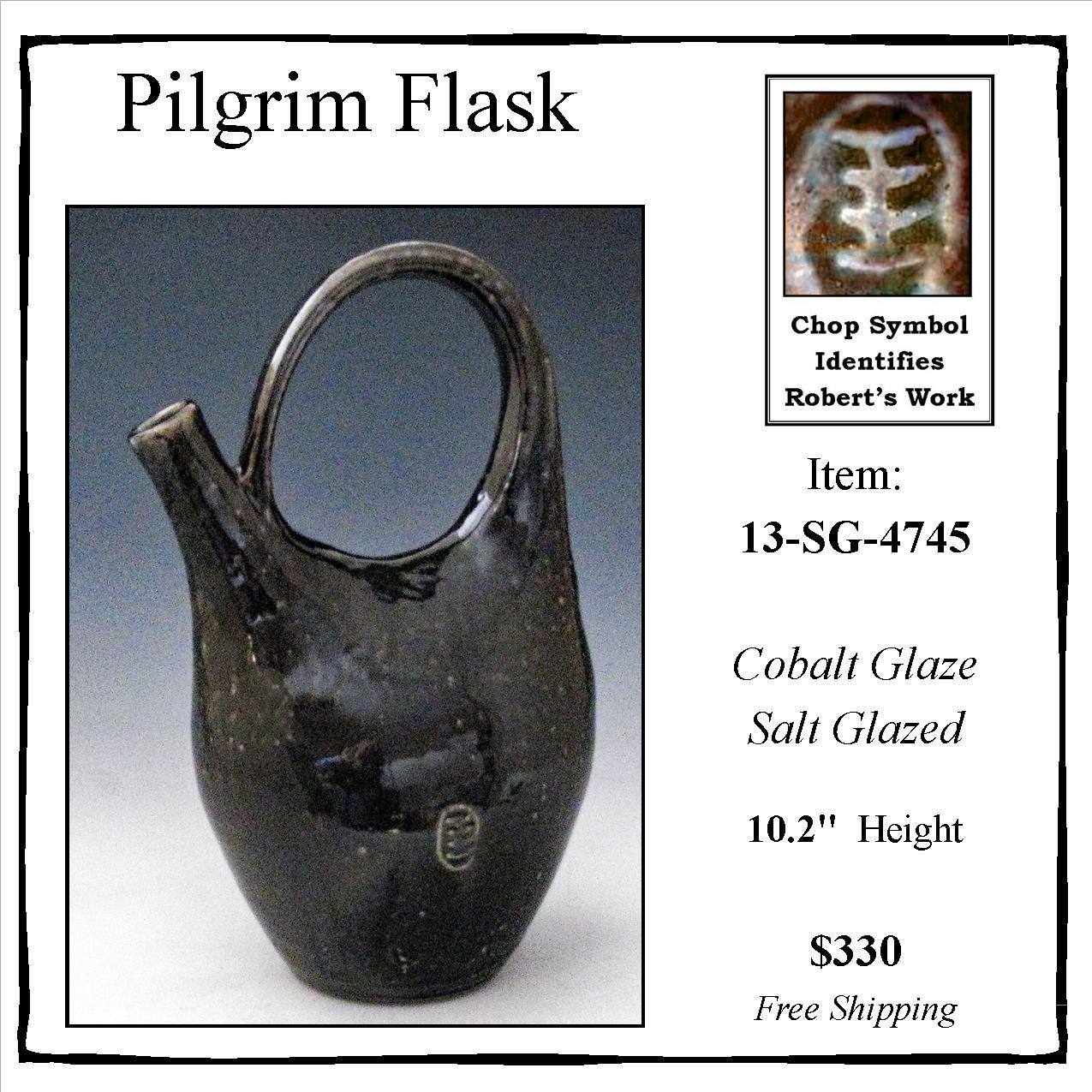 Salt Glazed Cobalt Glazed Pilgrim, 13-SG-4745