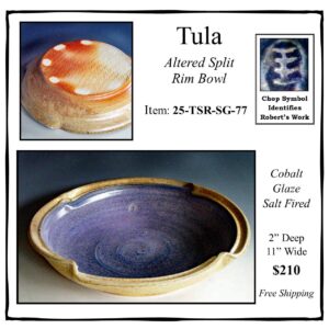 Salt Glazed Tula Bowl, 25-Tula-OLS-SG-77