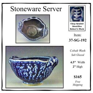 Salt Glazed Stoneware Server, 37-Server-SG-192