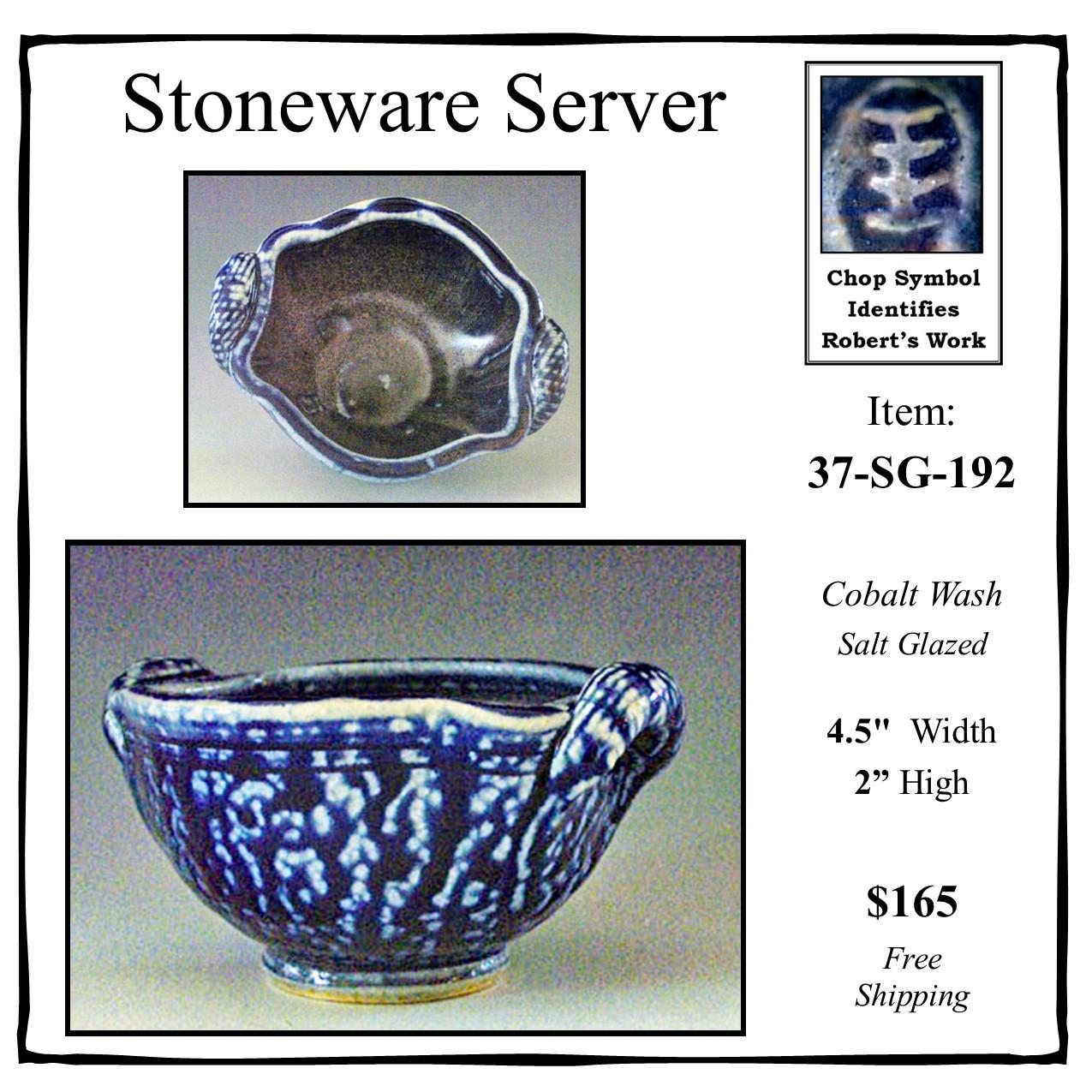 Salt Glazed Stoneware Server, 37-Server-SG-192