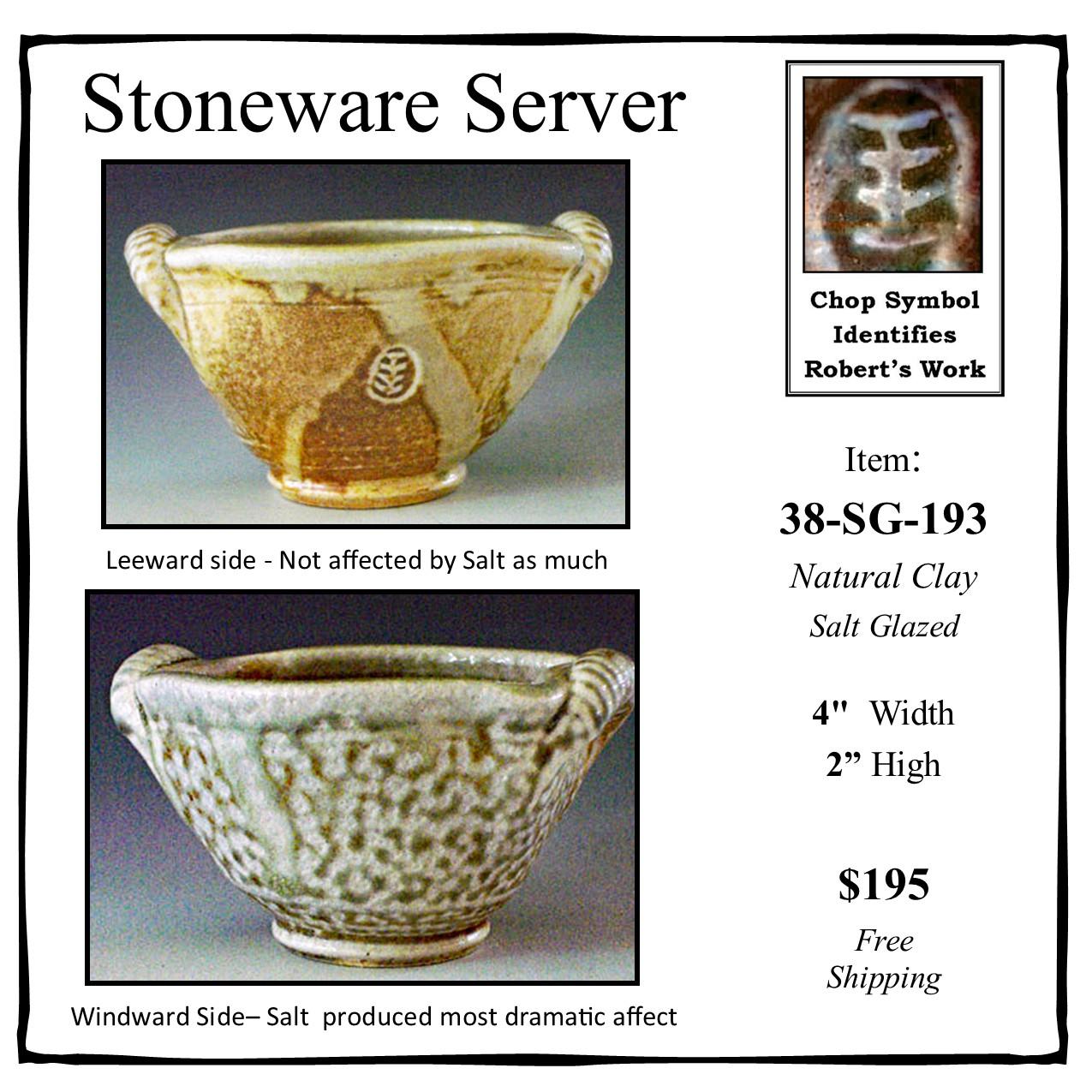 Salt Glazed Server, 38-Server-SG-193