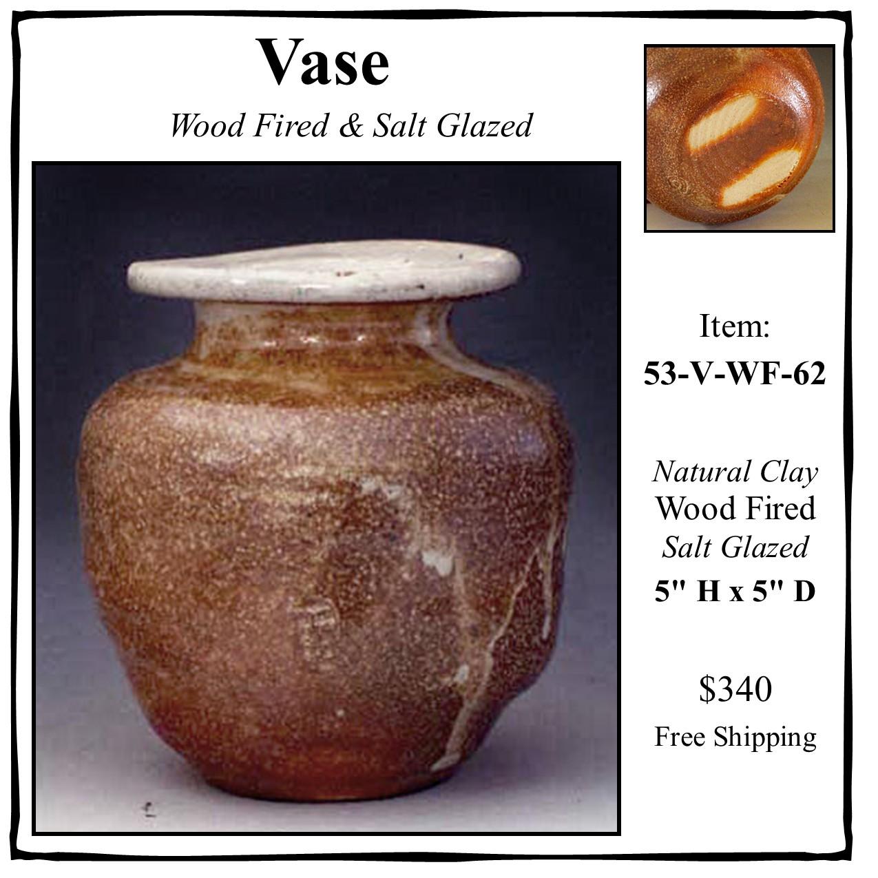 Salt Glazed Vase - 53-Vase-WF-62