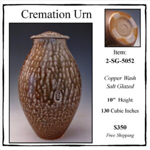 Salt Glazed Copper Wash Cremation Urn – 2-SG-5052